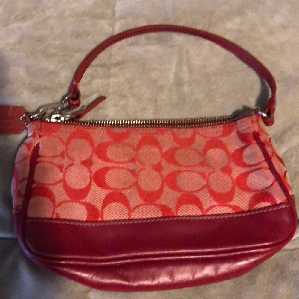 Coach red small purse